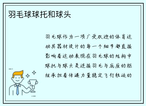 羽毛球球托和球头